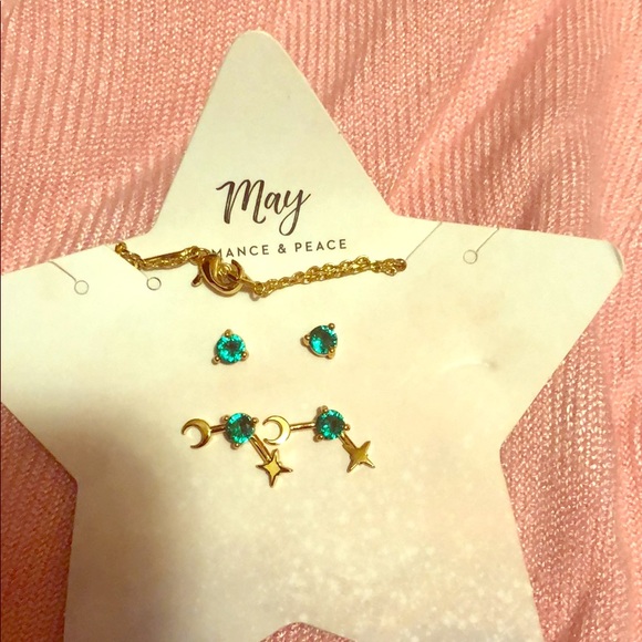 May birthday necklace and earring set - Picture 1 of 3